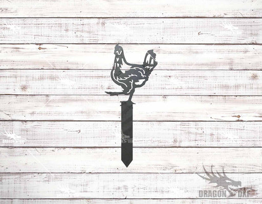 Chicken Stake 10 Design - Plasma Laser DXF Cut File