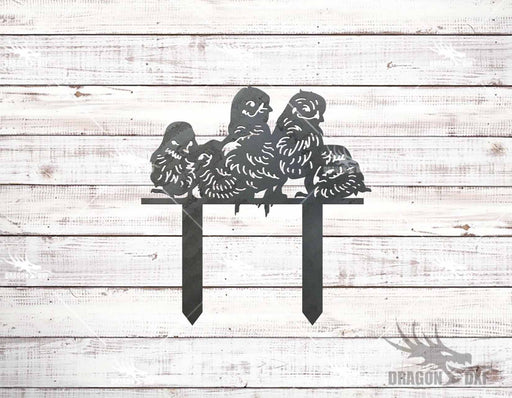 Chicken Stake 3 Design - Plasma Laser DXF Cut File