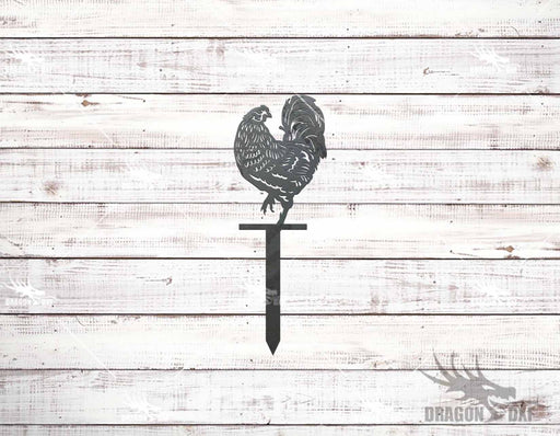 Chicken Stake 6 Design - Plasma Laser DXF Cut File