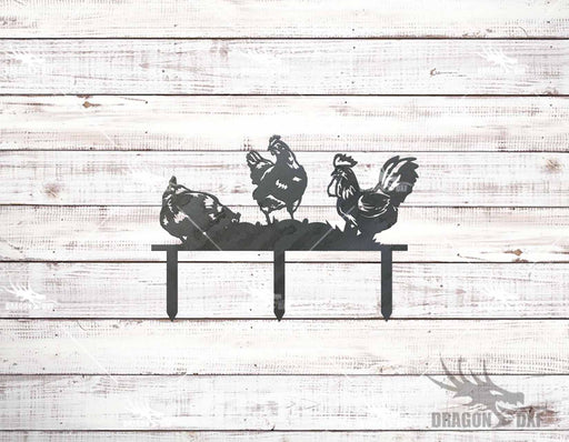 Chicken Stake 7 Design - Plasma Laser DXF Cut File