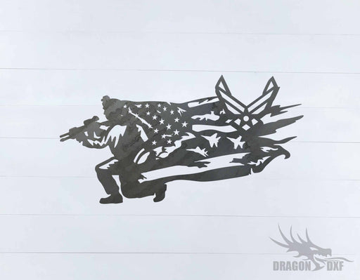 Tattered Flag Design 12 - DXF Download