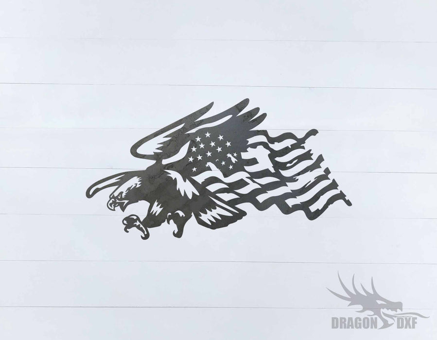 Tattered Flag Design 14 - DXF Download