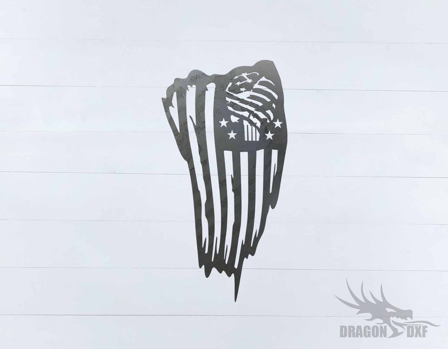 Tattered Flag Design 15 - DXF Download