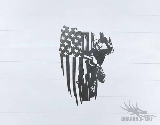 Tattered Flag 22 with Lineman Design- DXF Download