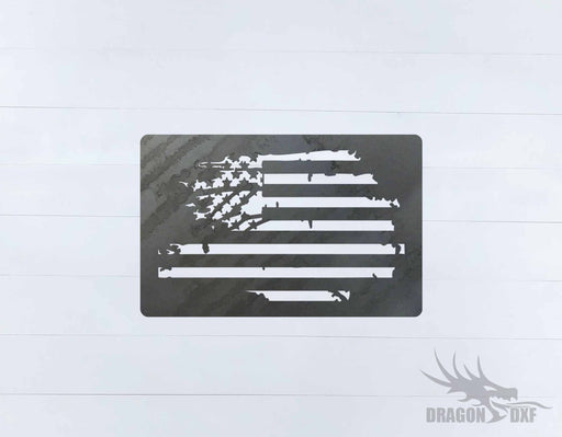 Tattered Flag Design 26 - DXF Download