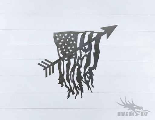 Tattered Flag Design 27 - DXF Download