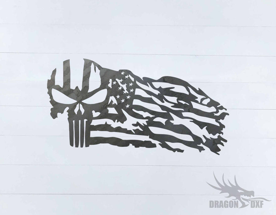 Tattered Flag Design 7 - DXF Download