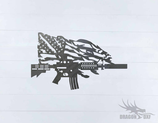 Tattered Flag Design 9 - DXF Download