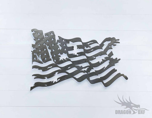 Tattered Flag 4 - DXF Download