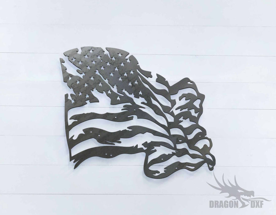 Tattered Flag 6 - DXF Download