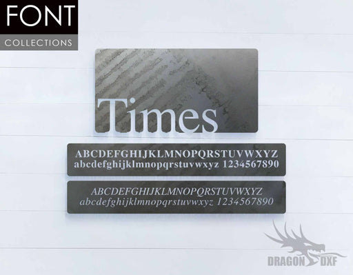 Times CNC Font
