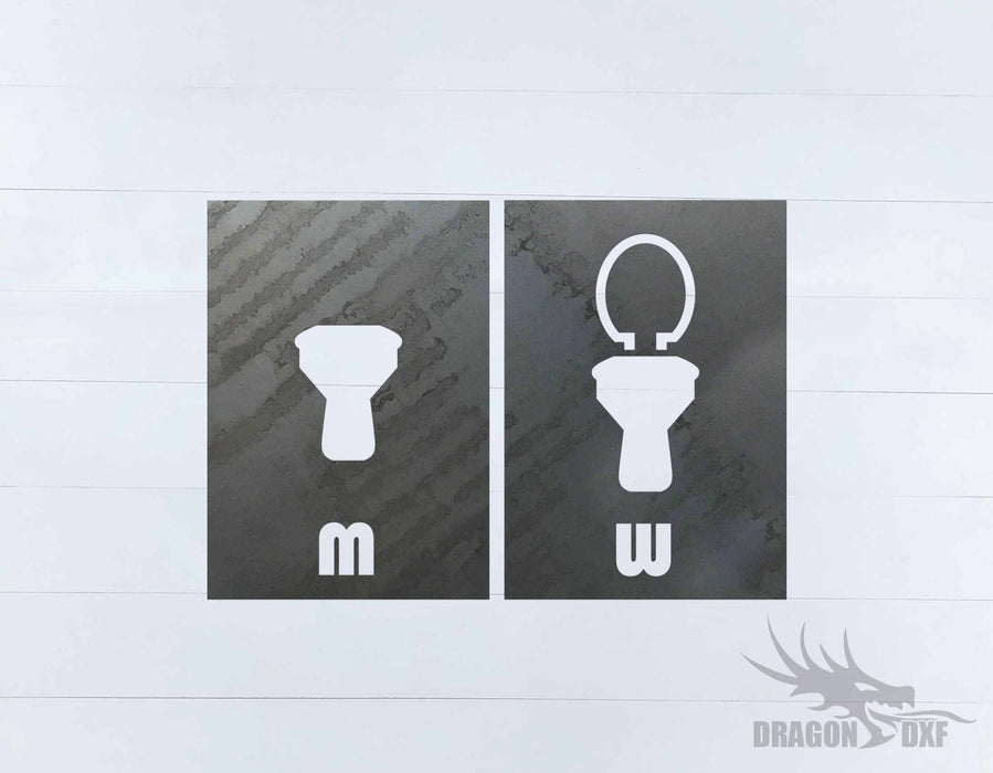 Toilet Sign-MW 1 - DXF Download