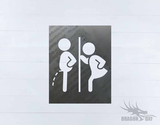 Toilet Sign-MenWomen 2 - DXF Download