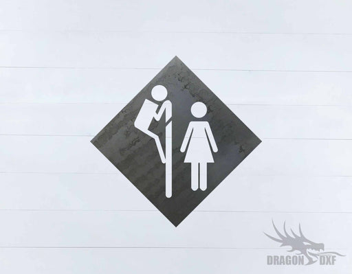 Toilet Sign-MenWomen 3 - DXF Download