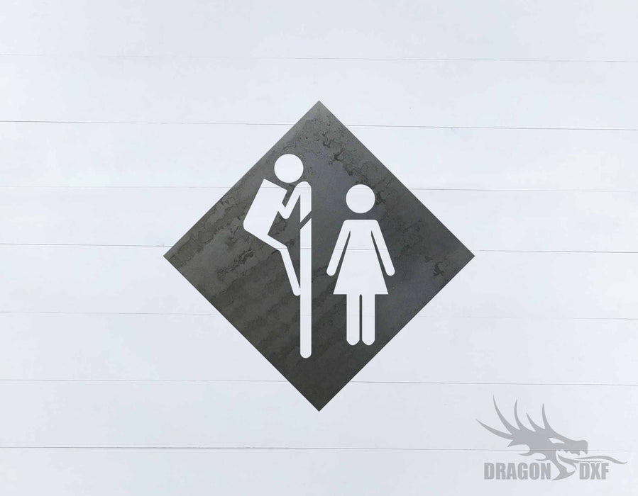 Toilet Sign-MenWomen 3 - DXF Download
