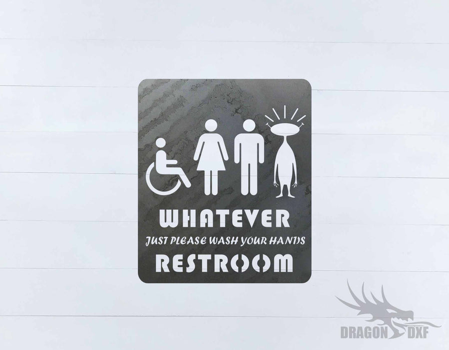 Toilet Sign-Whatever 2 - DXF Download