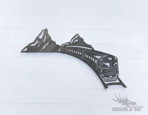 Train and Mountain 1 - DXF Download