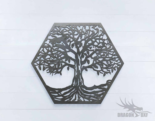 Tree of Life - Hexagon - DXF Download