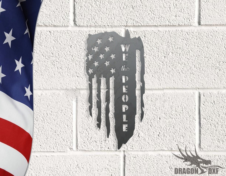 American Flag Design 9- DXF Download