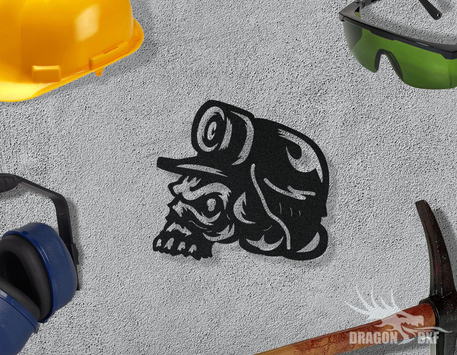Underground Bolters & Skull with Cap Lamp (15 Designs) - Plasma Laser DXF Cut File