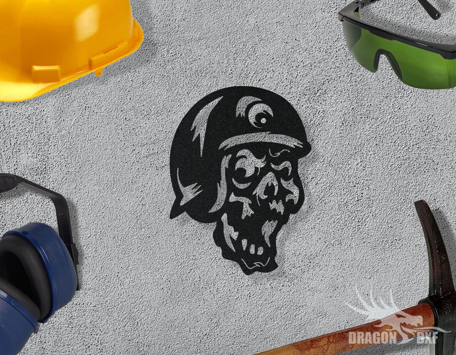 Underground Bolters & Skull with Cap Lamp (15 Designs) - Plasma Laser DXF Cut File
