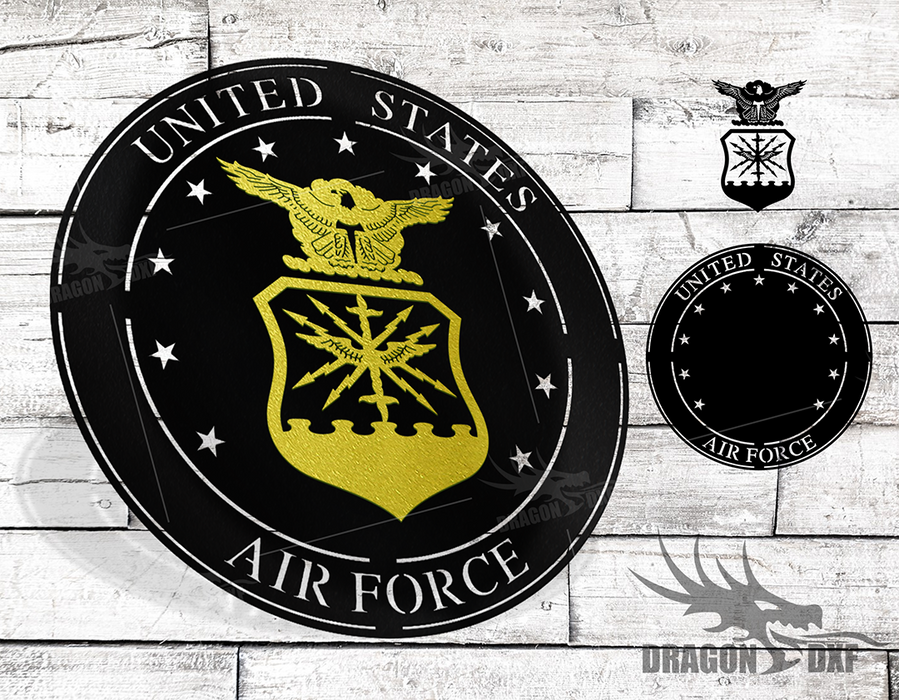 2 Layer - United States Air Force Logo - DXF Download