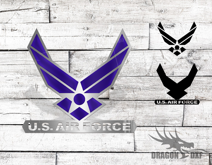 2 Layer - US Air Force Logo - DXF Download