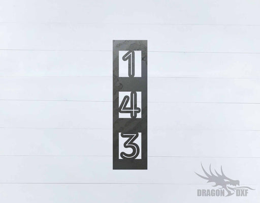 Vertical Address Sign 2 - DXF Download