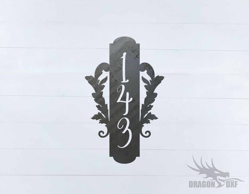 Vertical Address Sign 3 - DXF Download