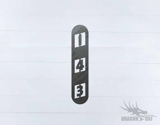 Vertical Address Sign 5 - DXF Download