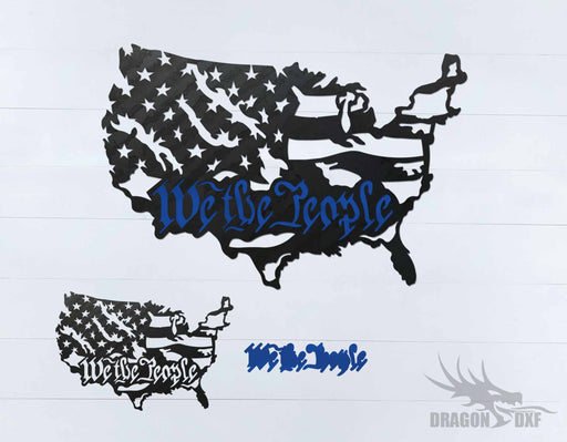 We the People - Tattered Flag 3 - DXF Download