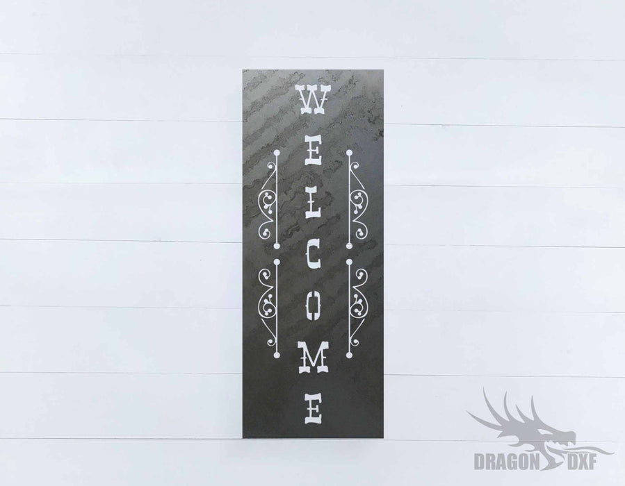 Welcome Sign 17 - DXF Download — DragonDXF