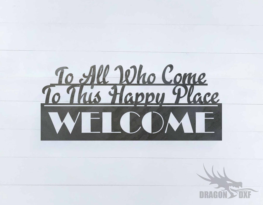 Welcome Sign 31 - DXF Download