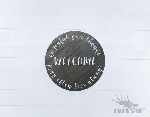 Welcome Sign 33 - DXF Download