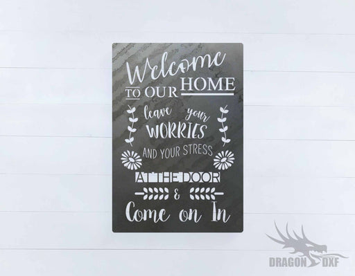 Welcome Sign 34 - DXF Download
