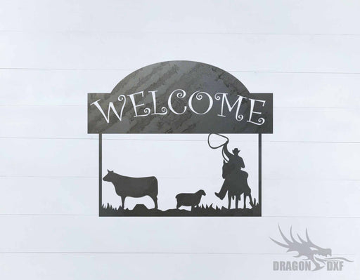 Welcome Sign 55 - DXF Download