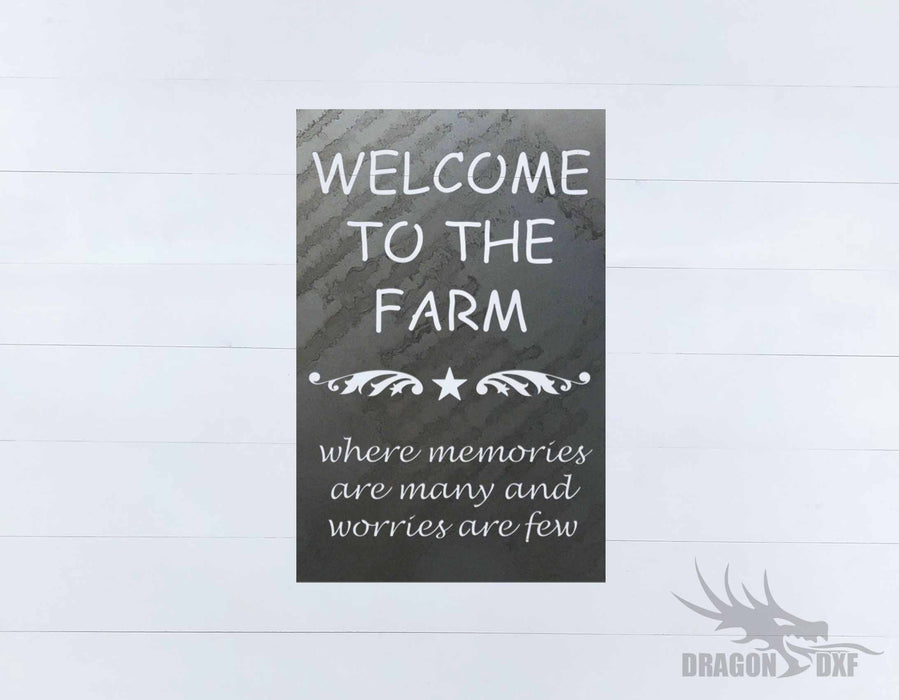 Welcome Sign 62 - DXF Download