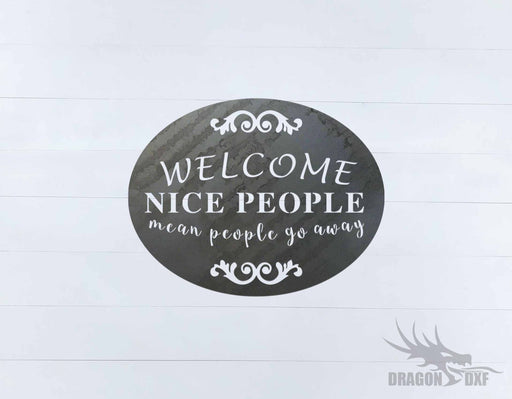 Welcome Sign 67 - DXF Download