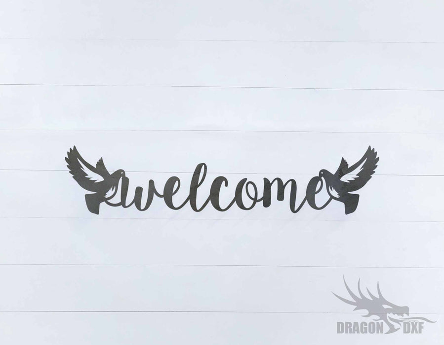 Welcome Sign 9 - DXF Download — DragonDXF