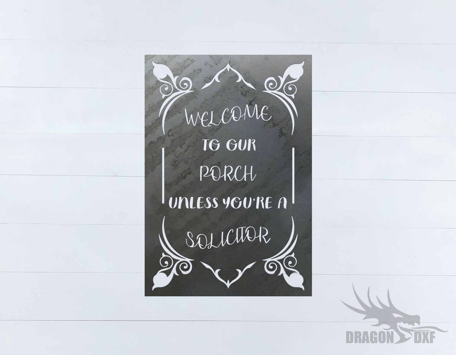 Welcome to our Porch sign 18 - DXF Download