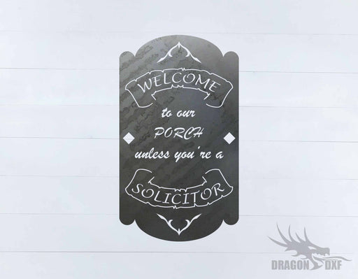 Welcome to our Porch sign 19 - DXF Download
