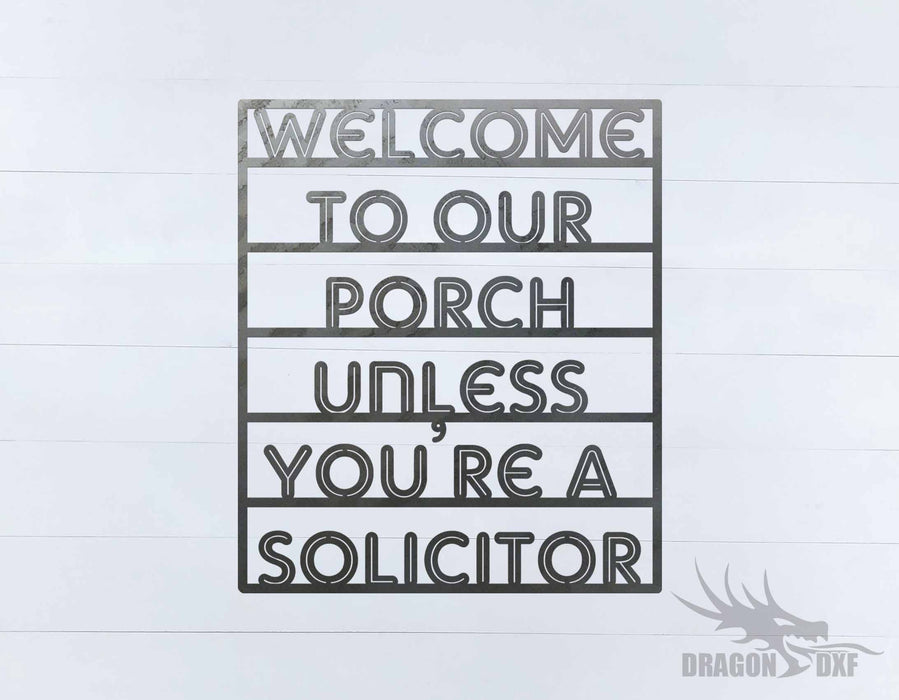 Welcome to our Porch sign 5 - DXF Download
