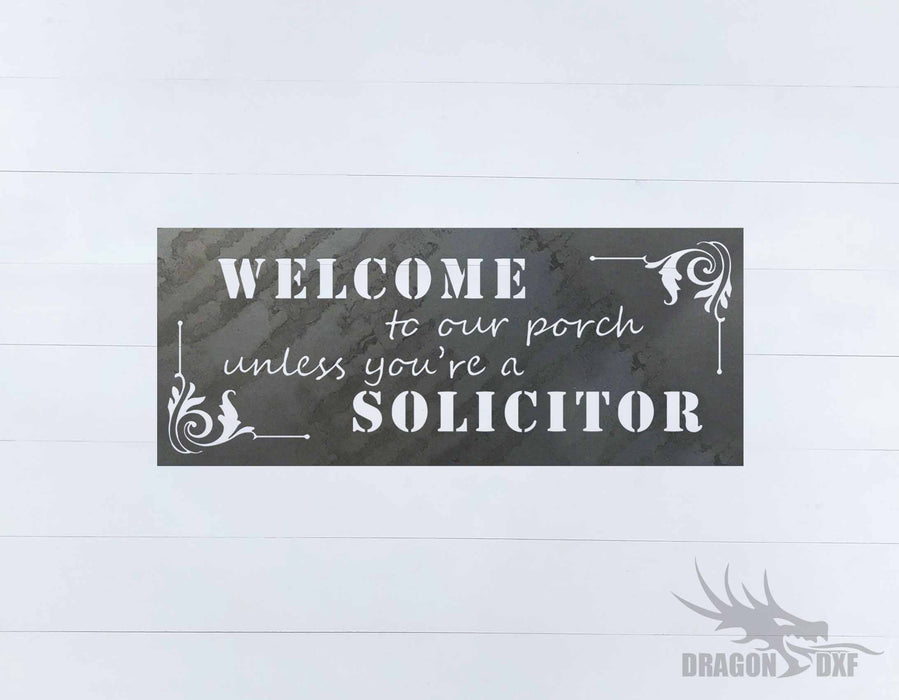 Welcome to our Porch sign 7 - DXF Download