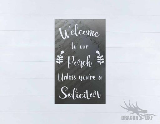 Welcome to our Porch sign 8 - DXF Download