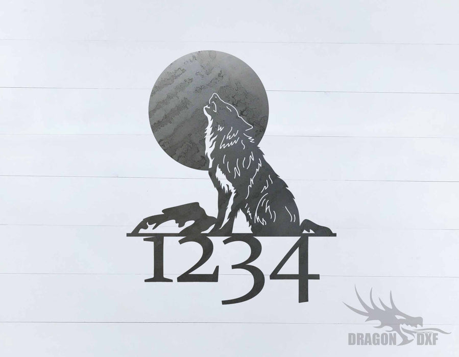 Wolf Home Number 2 -  DXF Download