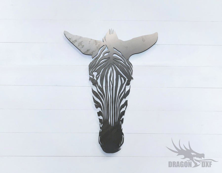 Zebra facing front - Zoo Animals -  DXF Download
