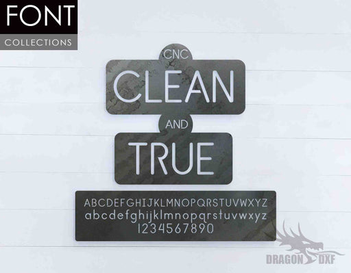 Clean and True CNC Font