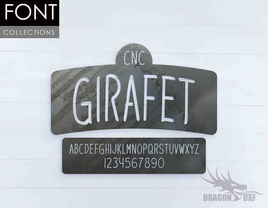 Girafet CNC Font