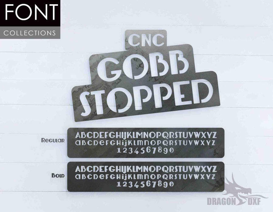 Gobbstopped CNC Font