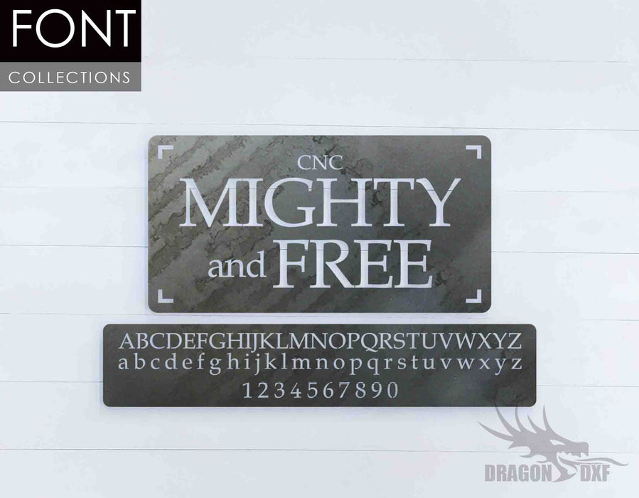 Mighty and Free CNC Font